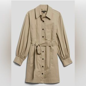 Banana Republic Safari Mini Shirt Dress Color: Tan